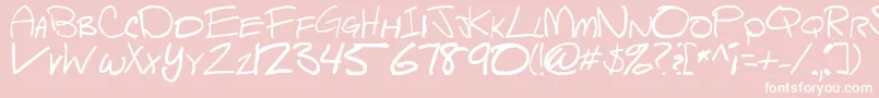 Scriptsheep Font – White Fonts on Pink Background