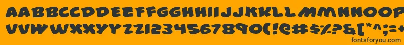 44v2e Font – Black Fonts on Orange Background