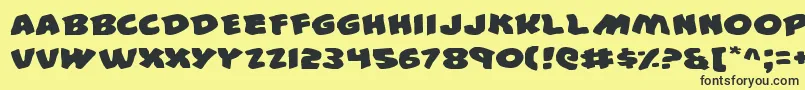 44v2e Font – Black Fonts on Yellow Background