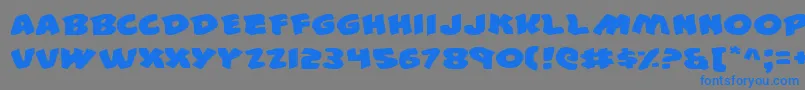 フォント44v2e – 灰色の背景に青い文字