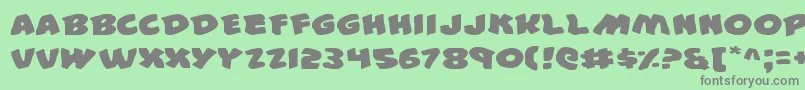 44v2e Font – Gray Fonts on Green Background