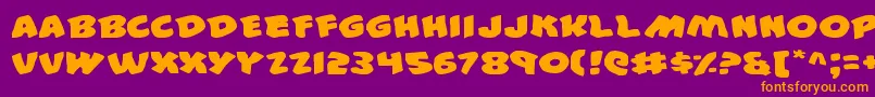 44v2e Font – Orange Fonts on Purple Background