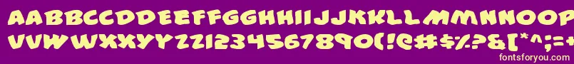 44v2e Font – Yellow Fonts on Purple Background