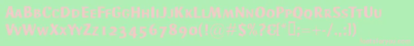 AdHocSmallcaps Font – Pink Fonts on Green Background