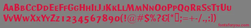 AdHocSmallcaps Font – Red Fonts on Gray Background