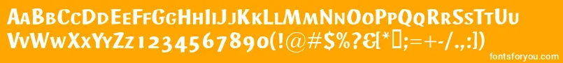 AdHocSmallcaps Font – White Fonts on Orange Background