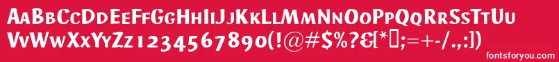 AdHocSmallcaps Font – White Fonts on Red Background