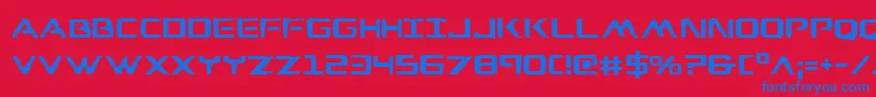 フォントWareagle – 赤い背景に青い文字