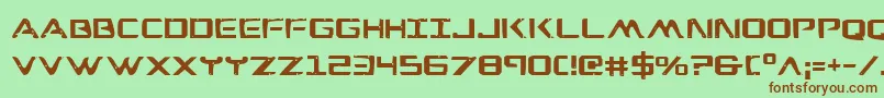 Шрифт Wareagle – коричневые шрифты на зелёном фоне
