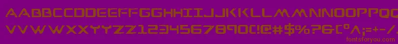 Wareagle-Schriftart – Braune Schriften auf violettem Hintergrund