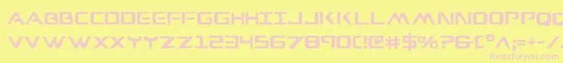 フォントWareagle – ピンクのフォント、黄色の背景
