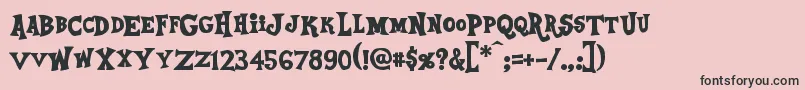 EquestriaBold Font – Black Fonts on Pink Background