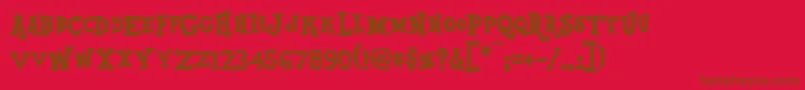 EquestriaBold Font – Brown Fonts on Red Background