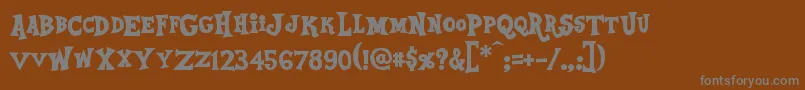 EquestriaBold Font – Gray Fonts on Brown Background