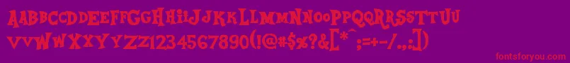 EquestriaBold Font – Red Fonts on Purple Background