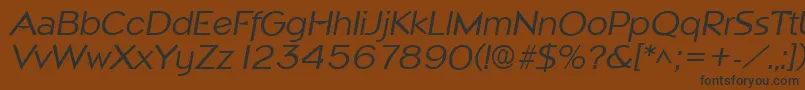 NapoliItalic-fontti – mustat fontit ruskealla taustalla