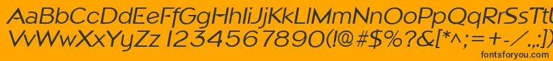 NapoliItalic Font – Black Fonts on Orange Background