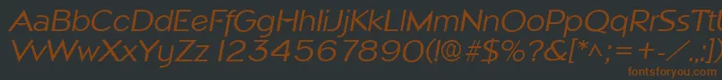 NapoliItalic Font – Brown Fonts on Black Background