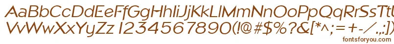 NapoliItalic-fontti – ruskeat fontit valkoisella taustalla