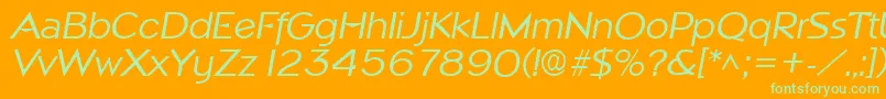 NapoliItalic Font – Green Fonts on Orange Background
