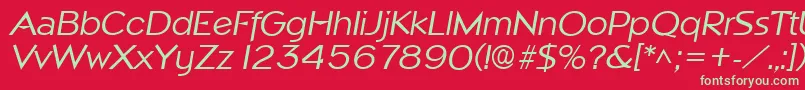 NapoliItalic Font – Green Fonts on Red Background