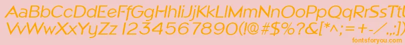 NapoliItalic Font – Orange Fonts on Pink Background