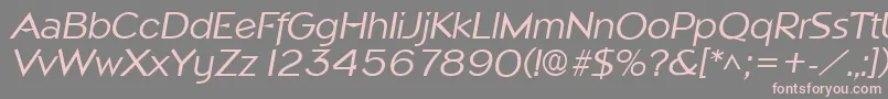 NapoliItalic Font – Pink Fonts on Gray Background