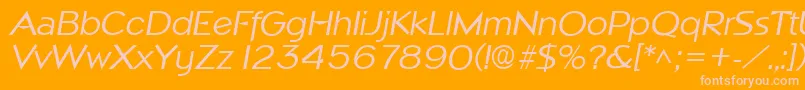NapoliItalic Font – Pink Fonts on Orange Background