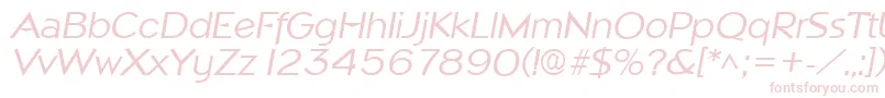 フォントNapoliItalic – 白い背景にピンクのフォント