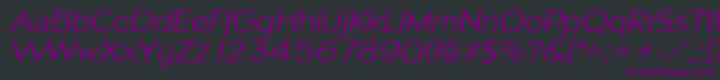 NapoliItalic Font – Purple Fonts on Black Background