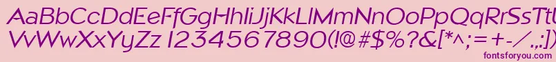 NapoliItalic Font – Purple Fonts on Pink Background