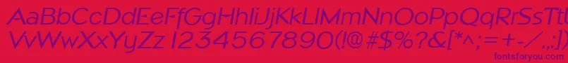 NapoliItalic Font – Purple Fonts on Red Background