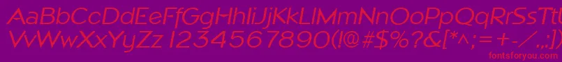 NapoliItalic Font – Red Fonts on Purple Background