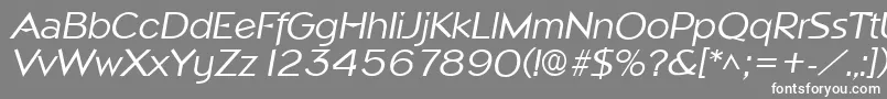 NapoliItalic Font – White Fonts on Gray Background
