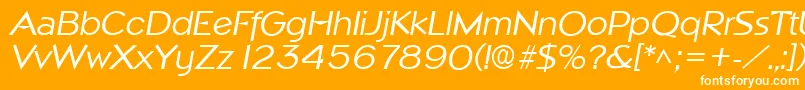 Lisätietoja NapoliItalic-fontista NapoliItalic-fontti – valkoiset fontit oranssilla taustalla