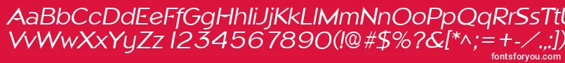 NapoliItalic Font – White Fonts on Red Background