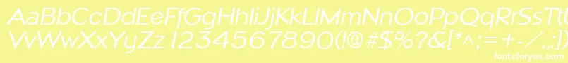 Подробнее о шрифте NapoliItalic Шрифт NapoliItalic – белые шрифты на жёлтом фоне