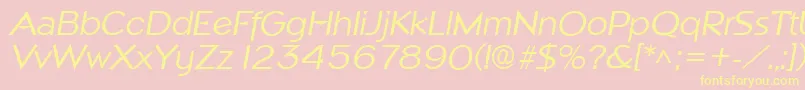 NapoliItalic Font – Yellow Fonts on Pink Background
