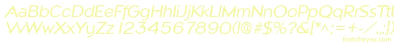 Шрифт NapoliItalic – жёлтые шрифты