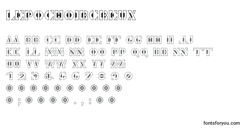 LePochoirCreux (90402)-fontti – aakkoset, numerot, erikoismerkit