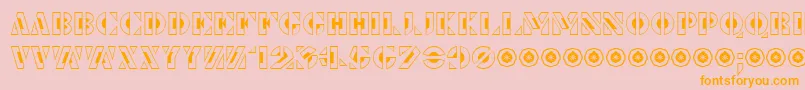 LePochoirCreux Font – Orange Fonts on Pink Background