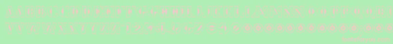 LePochoirCreux Font – Pink Fonts on Green Background