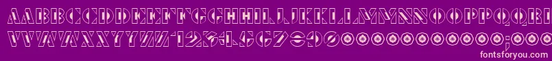 LePochoirCreux Font – Pink Fonts on Purple Background