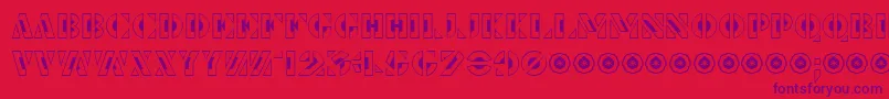 fuente LePochoirCreux – Fuentes Moradas Sobre Fondo Rojo