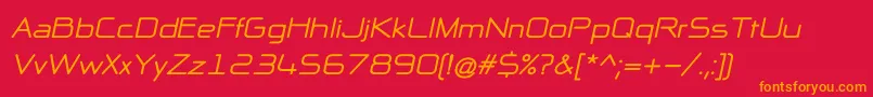 NpNaipolAllInOneBi Font – Orange Fonts on Red Background