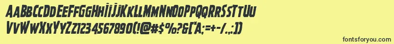 Ghoulishintentital Font – Black Fonts on Yellow Background