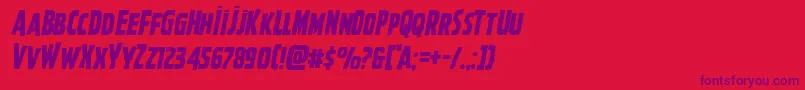 Ghoulishintentital Font – Purple Fonts on Red Background