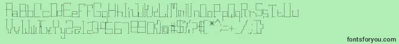 Шрифт DigitalRuins – чёрные шрифты на зелёном фоне