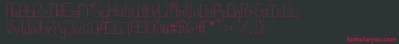DigitalRuins Font – Red Fonts on Black Background
