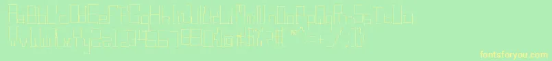 DigitalRuins Font – Yellow Fonts on Green Background
